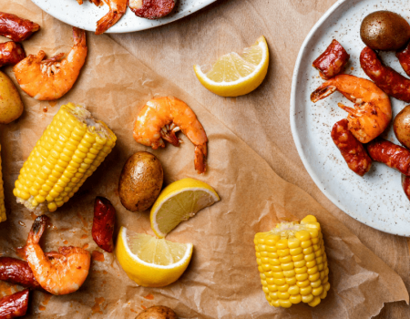 low country boil dinner beach meal - Darling Darleen