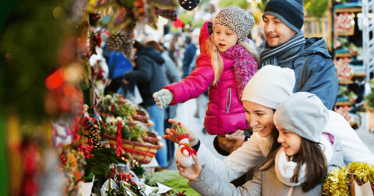 holiday market shopping